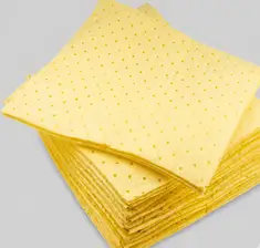 Heavy weight absorbent pads for chemical spills
