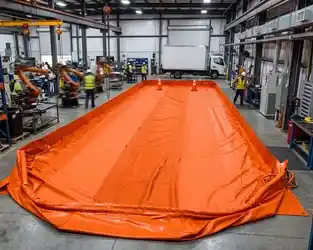 Drive over spill containment berms for trucks and tankers
